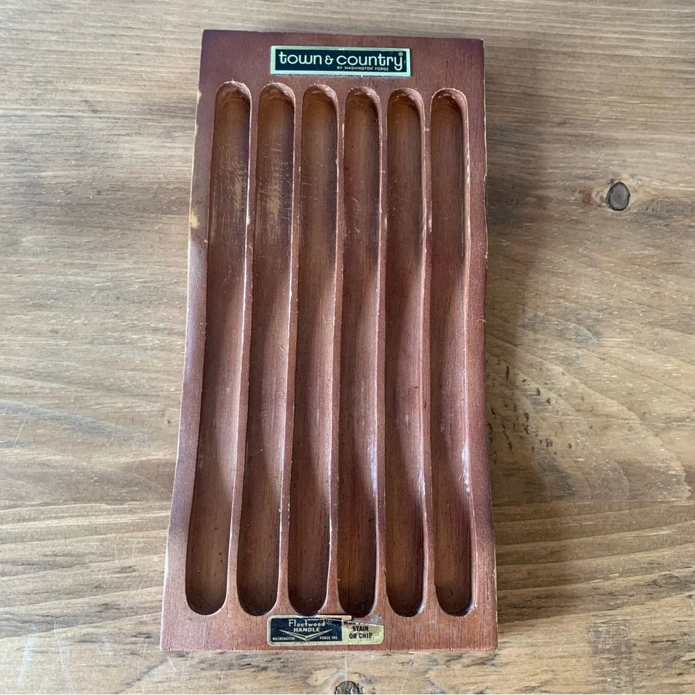 Town & Country Washington Forge Stainless Steak Knives Fleetwood Handle Set of 6